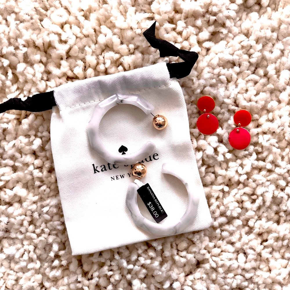 Two pairs of earrings (J Crew & Banana)